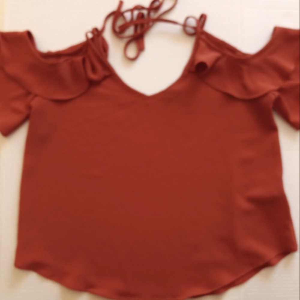Mine spaghetti strap butterfly sleeve blouse size M